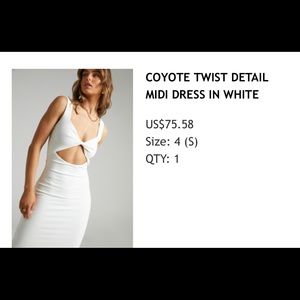 White midi dress brand new with tags